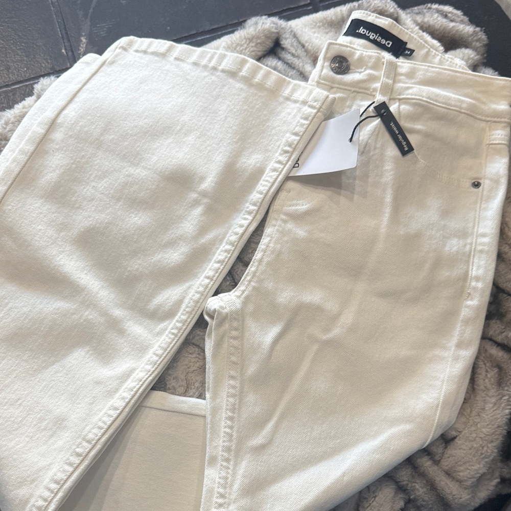 Desigual Women's Cream Skinny Jeans